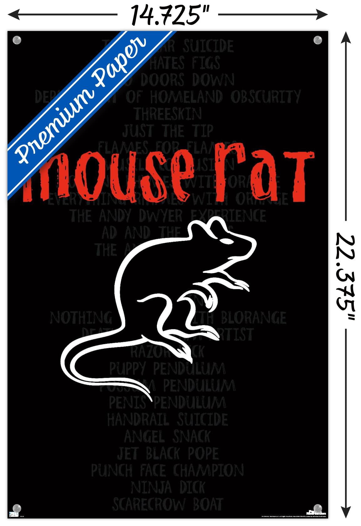 Parks and Recreation - Mouse Rat Wall Poster with Push Pins, 14.725" x 22.375"