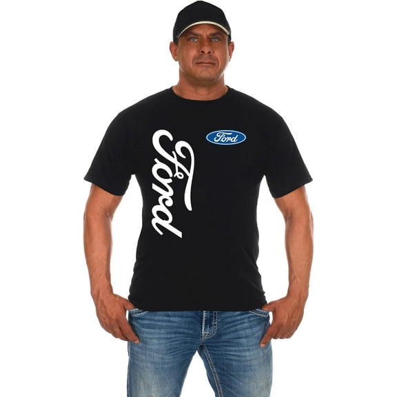 JH Design Men's Ford Classic Logo T-Shirt Short Sleeve Crew Neck Shirt