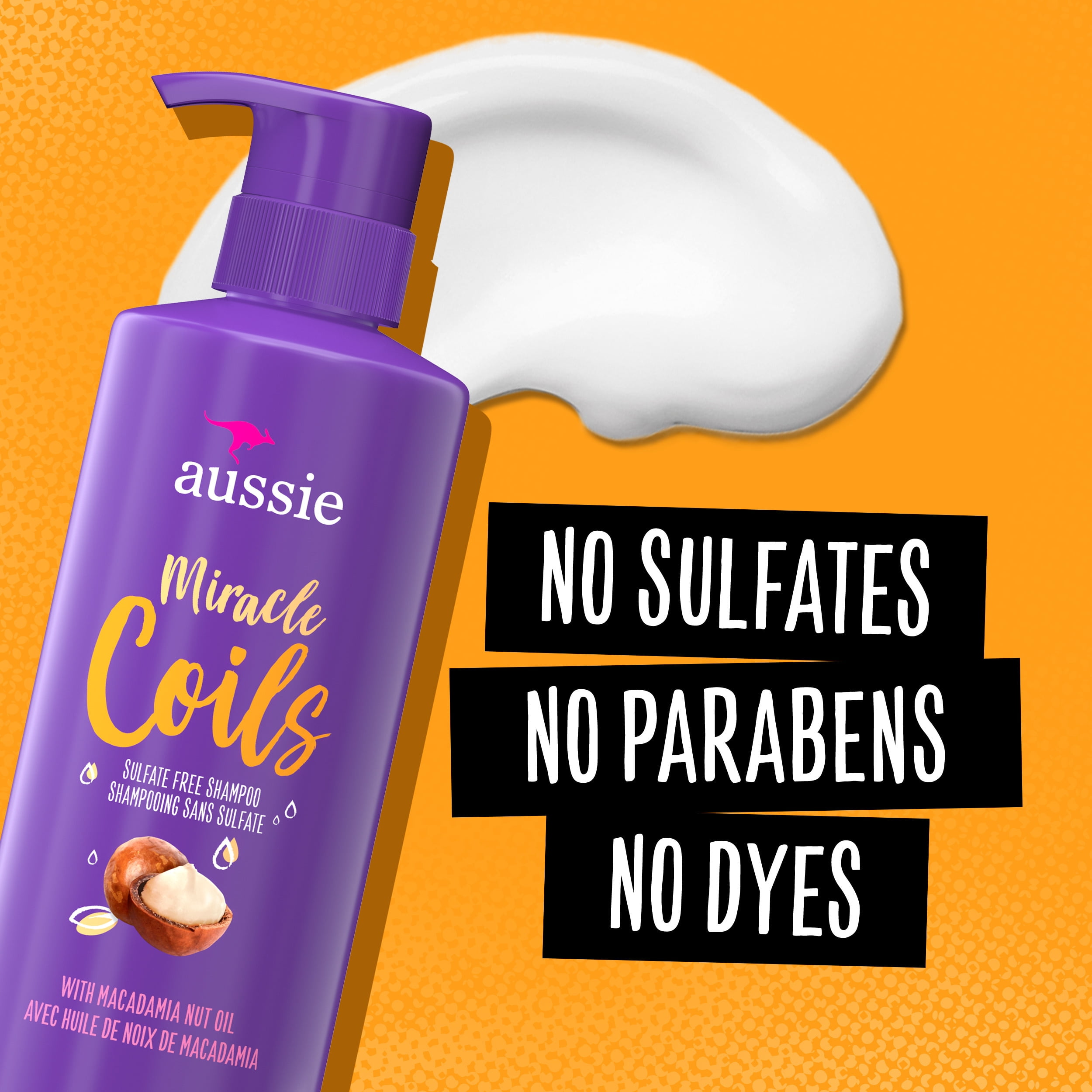 last Quagmire Chip Aussie Miracle Coils Sulfate-Free Shampoo for All Hair Types with Macadamia  Nut Oil, Paraben Free, 16 fl oz - Walmart.com