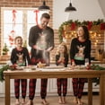 thumbnail image 3 of Family Matching Christmas Set Reindeer Print Long Sleeve Round Neck Tops Plaid Pant, 3 of 7