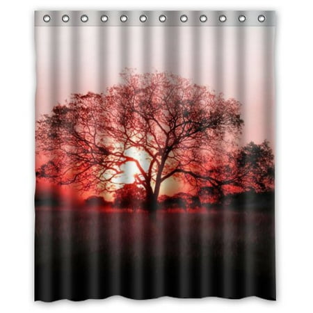 GreenDecor Best Tree Of Life Waterproof Shower Curtain Set with Hooks Bathroom Accessories Size 60x72
