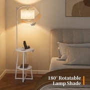 YUBO Co.ltd Maliowa Floor Lamp with Table, Side Table with Floor Lamps for Living Room Bedroom, End… — $45.00 (30% off)