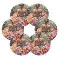 thumbnail image 2 of WOBOGO Beautiful Colorful Dress Coil Coasters Set of 6 Minimalist Cotton Woven 3.94 inch Non-Slip Insulated and Absorbent Home Accessories., 2 of 7