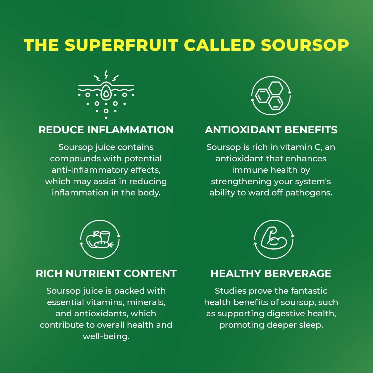 Vinut 16. 57 fl oz 100% NFC Soursop Juice Drink with Pulp (No Added Sugar)