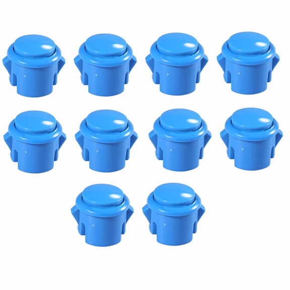 10 Pcs  Buttons 30Mm Responsive  Buttons for Gaming Enthusiasts Blue