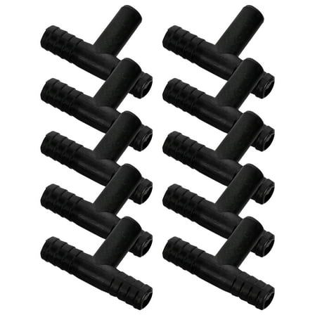 Homoyoyo T Shaped Hose Splitter Black Plastic Connectors Garden Watering Tool