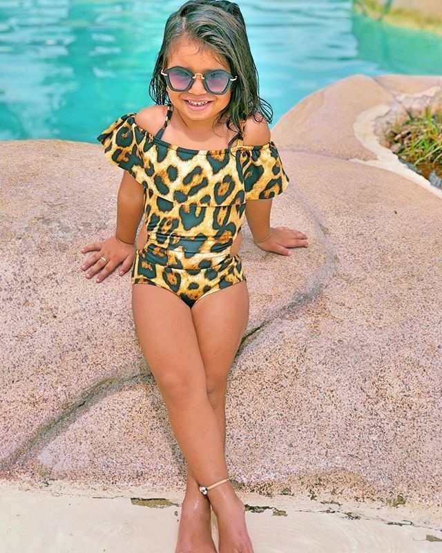 strapless cheetah swimsuit