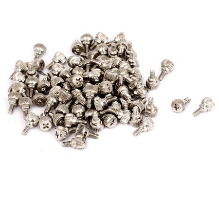 100pcs M3.5x6mm Male Thread Nickel Plated Computer Desktop PC Case Thumb Screws 100pcs M3.5x6mm Male Thread Nickel Plated Computer Desktop PC Case Thumb Screws
