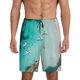 thumbnail image 1 of Balery Turquoise Beach Kayaking Pantalones cortos de pijama de punto de algodón para hombre con cinturilla y bolsillos-3X-Large, 1 of 6