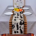 thumbnail image 2 of Camino de mesa de Halloween, estampado de castillo de calabaza, decoración de mesa de comedor para el hogar, mantel, 2 of 5