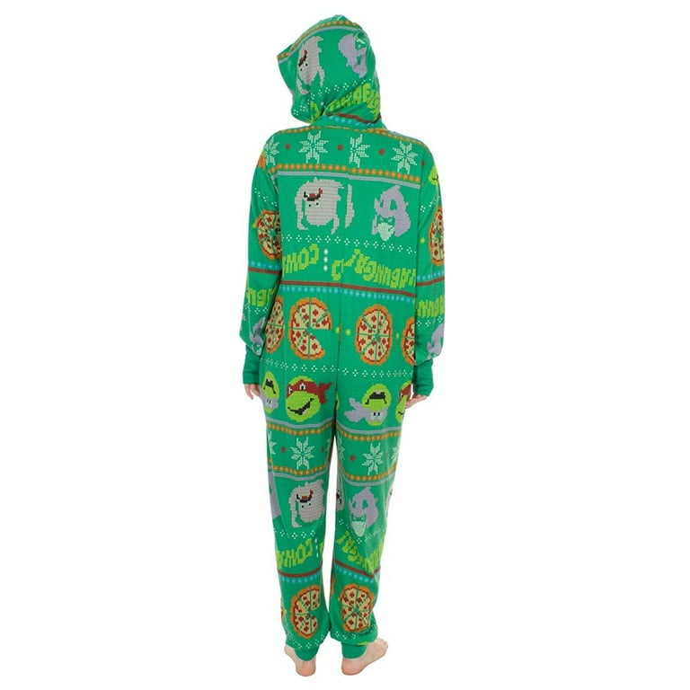 Teenage Mutant Ninja Turtles Boys Onesie | Kids All in One Sleepsuit Pyjamas | Want A Pizza This? Pjs | TMNT Nightwear Pajama