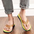 thumbnail image 4 of FRSASU Flip Flops for Men,Men'S Summer Beach Breathable Shoes Sandals Home Slipper Flip-Flops Flat Shoes Yellow 11.5 (45), 4 of 9