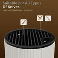 thumbnail image 4 of Knife Block without Knives Universal Kitchen Knife Holder Round Compact Empty Knife Storage Stand with Sharpener Rod and Scissor Slot,Off White, 4 of 7