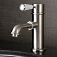 thumbnail image 3 of Kingston Brass KS7418DPL Paris Single Porcelain Lever Handle Bathroom Faucet, Brushed Nickel, 3 of 4