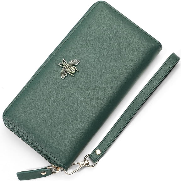 Women Wallet RFID Blocking Ladies Clutch Purses Long Wristlet Wallets for Women