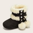 thumbnail image 4 of Actoyo Infant Toddler Baby Girl Winter Boots Soft Sole Anti-Slip Snow Warm Prewalker Newborn Boots, 4 of 14