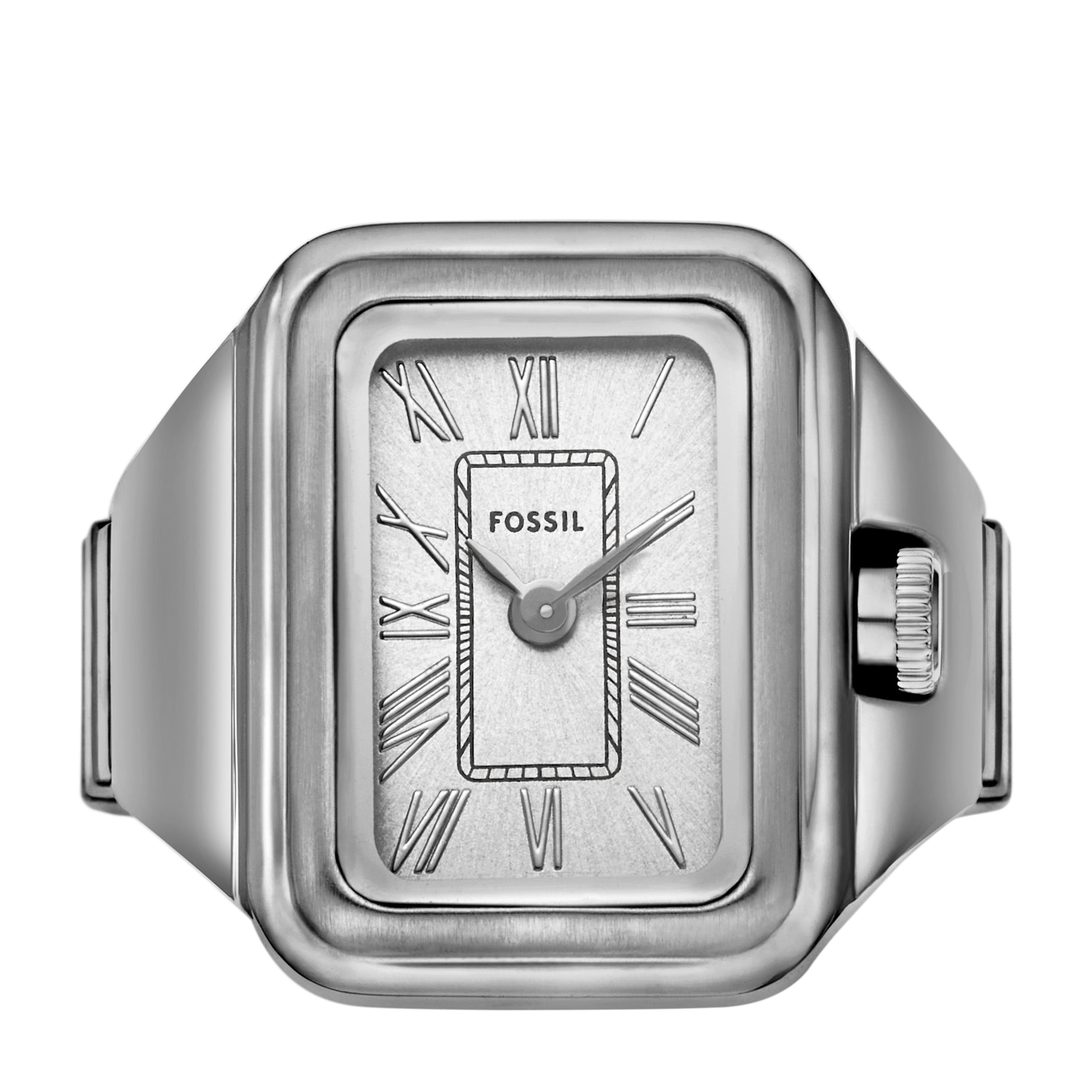Fossil Women's Raquel Watch Ring Two-Hand, Stainless Steel