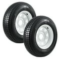 thumbnail image 1 of All-Weather Trailer Tire & Wheel Assembly - ST205/75D14, 6PR Load Range C, 5 Lug 14" White Spoke Rims - Utility, Boat, Camper Trailers, 2 Pack, 1 of 8