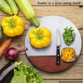 thumbnail image 3 of Luxe Designs | Wood & White Marble Cheese Cutting Board with Knife Set - 12" Serving Tray for Charcuterie Meat Platter, Fruit & Crackers, 3 of 6