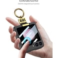 thumbnail image 4 of Compatible Samsung Z Flip 5 Case with Ring Stand, Ultra-Thin Cover Built-in Camera Lens Screen Protector Shockproof Phone Case for Samsung Galaxy Z Flip 5 Case, Black, 4 of 13