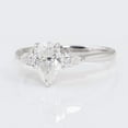 thumbnail image 3 of solitaire jewels Tulip Setting 2CT Pear Moissanite 3 Stone Engagement Ring For Women, 14K Yellow Gold, 3 of 7