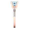 thumbnail image 3 of 1.71 ct Round Cut Natural Sky Blue Topaz Solitaire with Simulated Diamond Accents 18K Rose Gold Womens Engagement Ring, 3 of 5