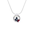thumbnail image 2 of Delight Jewelry Silvertone Red and Blue Texas Live Ring Charm Necklace, 18", 2 of 4