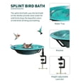 thumbnail image 4 of Bañera para pájaros TIANCENTRAL de metal verde montada en cubierta, 29 cm, 4 of 6