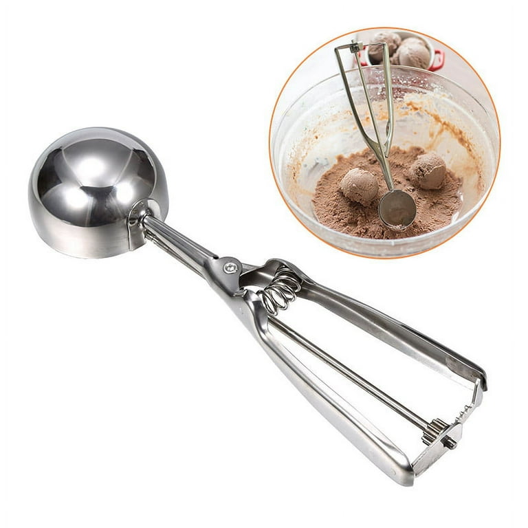 Gold Ice Cream Spoon Stainless Steel Ice Cream Tools Cookie Scoop Icecream  Spoon Kitchen Sticks Mashed Potatoes Watermelon 1PCS