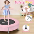 thumbnail image 3 of Trampolín BCAN Mini plegable de 91 cm con asa para 2 a 5 años, color rosa, 3 of 5