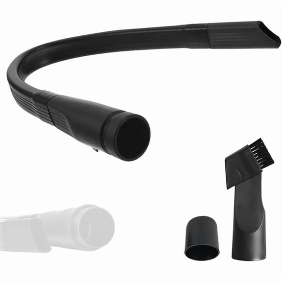 Hard-to-Reach Crevice Tool Vacuum Attachment with Removable Brush Head for 1-1/4 in or 1-3/8 in, 25-Inch Flexible Reach