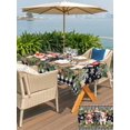 thumbnail image 4 of Outdoor Tablecloth with Umbrella Hole and Zipper, Christmas Dog Rectangle Table Cloth 60x120 Inch Waterproof Tablecloth, Winter Xmas Gingerbread Snowflakes Black Picnic Table Cover for Patio Camping, 4 of 7