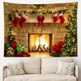thumbnail image 5 of Fondo de chimenea de Navidad, diseño de lugar de Amazon ebay, tela de fondo para fotografía de estudio digital 3D, 5 of 5