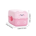 thumbnail image 4 of YYV Animal Lunch Box Kids Cute Animal Themed Double Layer Microwave Safe Large Capacity Airtight Divided Bento Lunch Box Food Grade Portable School Lunch Container, 4 of 7