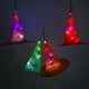 thumbnail image 3 of 4 Uds. Sombrero de bruja con luz Led para Halloween, colgante brillante con estampado de telaraña, 3 of 5