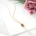 thumbnail image 4 of Gem Stone King 18K Yellow Gold Plated Silver Brown Tiger Eye Pendant Necklace for Women | 2.03 Cttw | Gemstone Birthstone | Emerald Cut 9X7MM | With 18 inch Silver Chain, 4 of 4