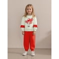 thumbnail image 6 of Loicainy Baby Toddler Girl Valentine’s Day Outfits 6 12 18 24 Months 2T 3T 4T Long Sleeve Heart Balloon Print Sweatshirt + Pants Set Clothes, 6 of 9