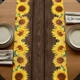 thumbnail image 5 of Table Runners 72 Inches Long Dress Scarves, Sunflowers Farmhouse Kitchen/Dining Table Runner, Coffee Tablerunners, Yellow Summer Botanical Elegant Flowers Wooden 13x72 Inch, 5 of 9