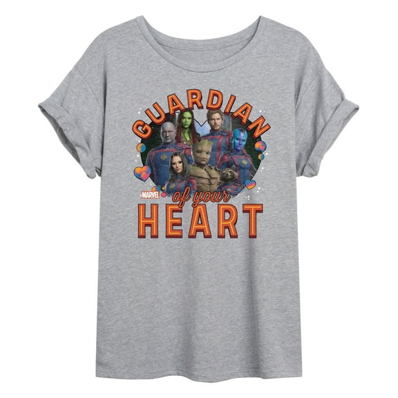 Marvel Guardians of the Galaxy - Guardian Of Your Heart Valentine - Women's Oversized Graphic T-Shirt