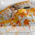 thumbnail image 4 of Fall Harvest Bedding Duvet Cover Set Twin Size 4 Pieces Truck Pumpkin Maple Leaf Thanksgiving Wood Grain Bedding Set with Zipper Closure, 1 Comforter Cover 68x86 Inches 1 Flat Sheet & 2 Pillow Cases, 4 of 7