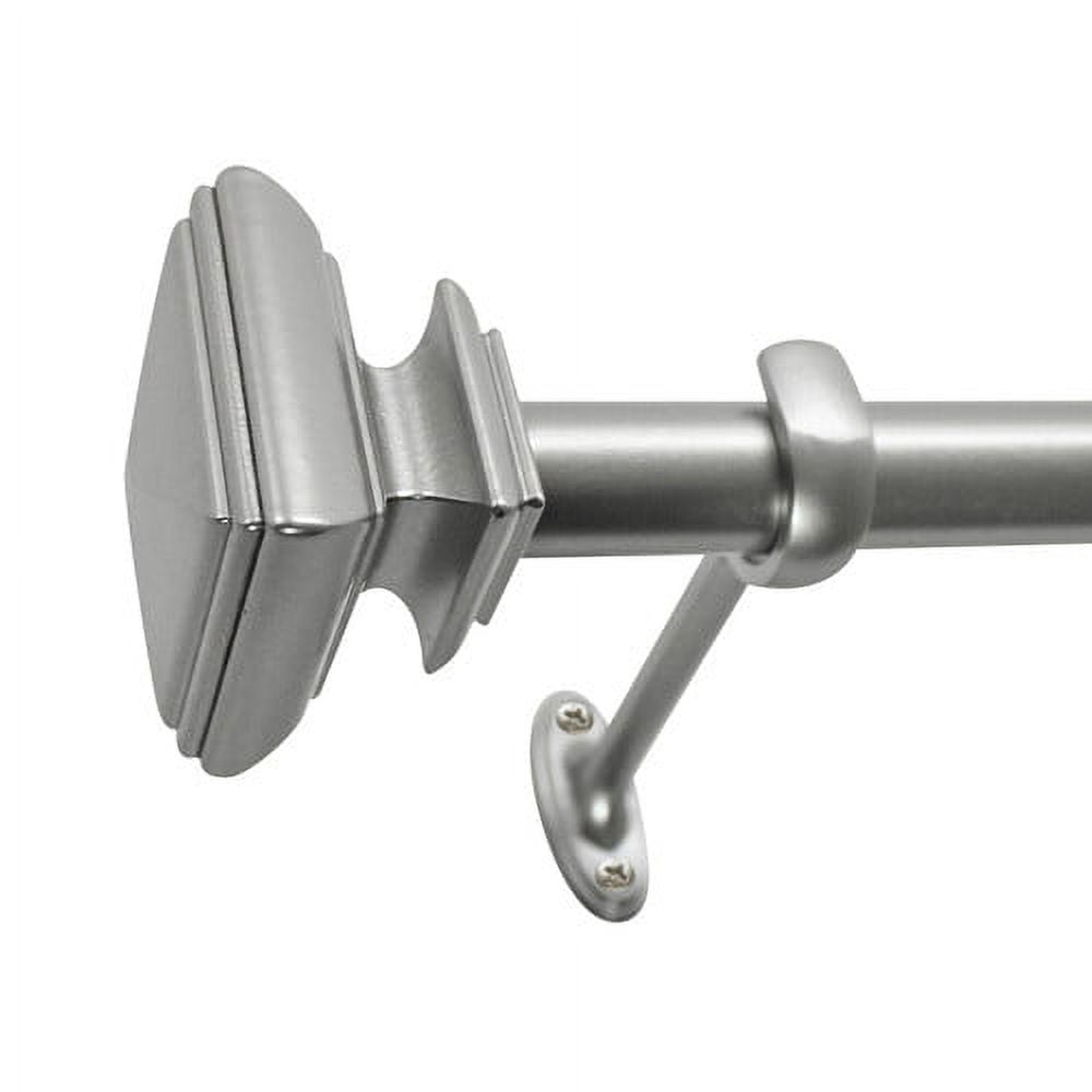 Decopolitan 7/8" Diameter Square Adjustable Curtain Rod Set