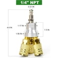 thumbnail image 4 of FrostHike 3-Way Air Manifold 4 Ports Aluminum Industrial Pneumatic Air Compressor Quick Connect Socket In Line Type Air Hose Splitter with 3 Couplers and 1/4" Male NPT Plug, 4 of 5