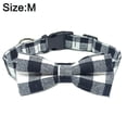 thumbnail image 2 of Collar ajustable para mascotas Collar para perros con lazo a cuadros, 2 of 5