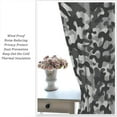 thumbnail image 5 of Texture Camouflage Curtains Army Gray Hunting Monochrome Black White Blackout Rod Pocket Curtains for Bedroom Living Room Kitchen Decor Thermal Insulated Window Drapes 2 Panel Set 84x84in, 5 of 6
