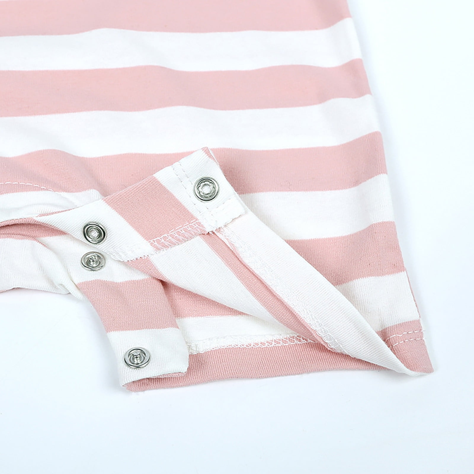 Baby Girls Boys Bodysuit Romper Pajamas Jumpsuit Short Sleeves Striped Sleeper Boy Clothes 9-12 Months