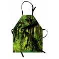 thumbnail image 1 of Rainforest Apron Tree with Moss in the Jungle Natural Life Zen Feng Shui Silent Plants Pattern, Unisex Kitchen Bib Apron with Adjustable Neck for Cooking Baking Gardening, Green Brown, by Ambesonne, 1 of 3