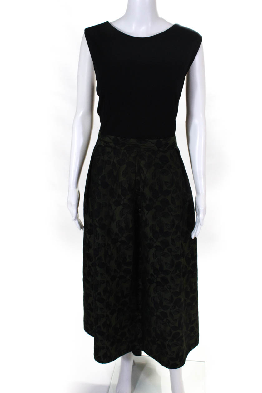 hutch green floral high low dress