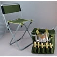 thumbnail image 4 of 10-piece Gardening Tool Set with Zippered Detachable Tote and Folding Stool Seat with Backrest, 4 of 9