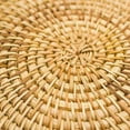 Handwoven Rattan Placemats,Round Wicker Table Mats, Natural Woven