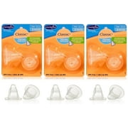 Evenflo 6 Pack Classic Winged Nipple, Medium Flow 3-6 Months